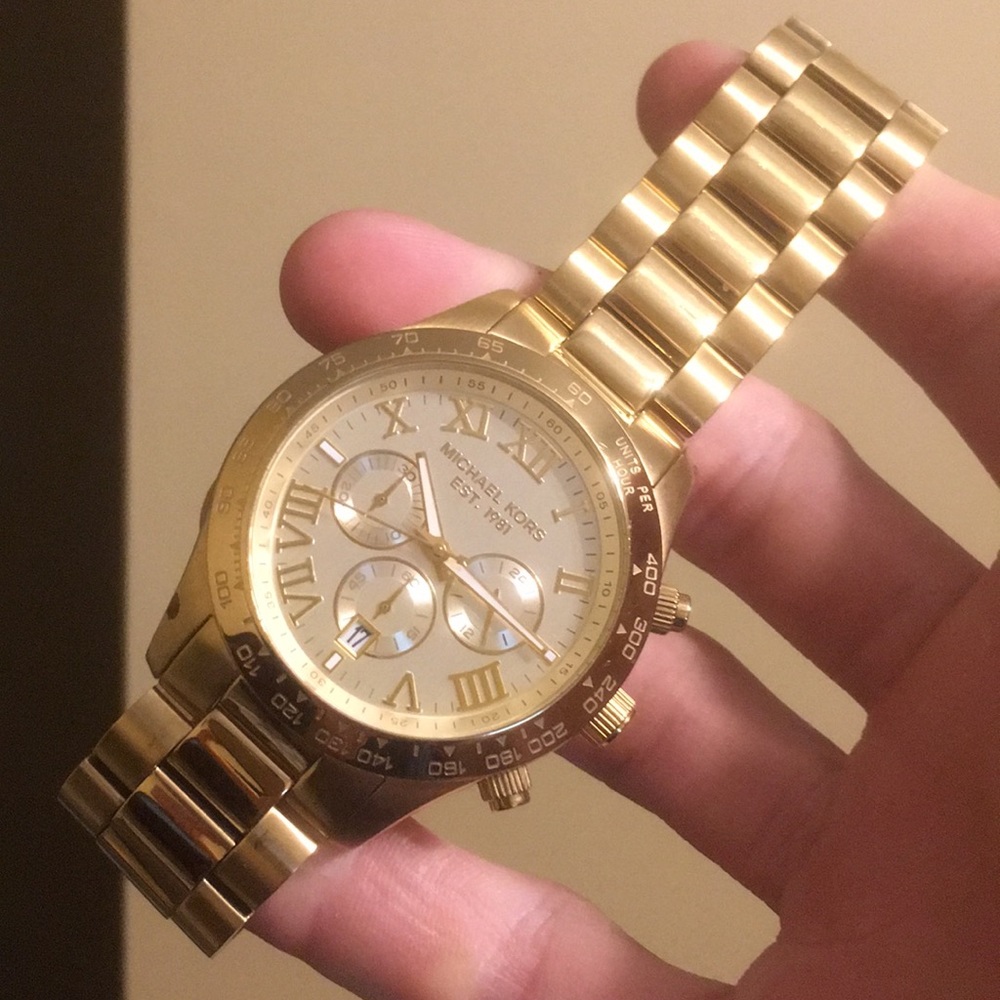 Men's Michael Kors Layton Gold Tone Watch MK8214